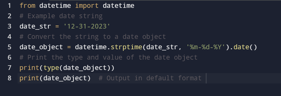 datetime Object in Python 3